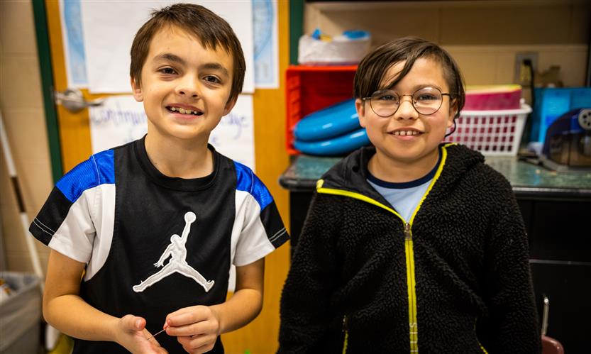 Students create compasses in science class